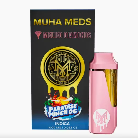 Paradise Punch OG (Indica): Muha Meds Disposable Vape – 1 Gram Melted Diamonds