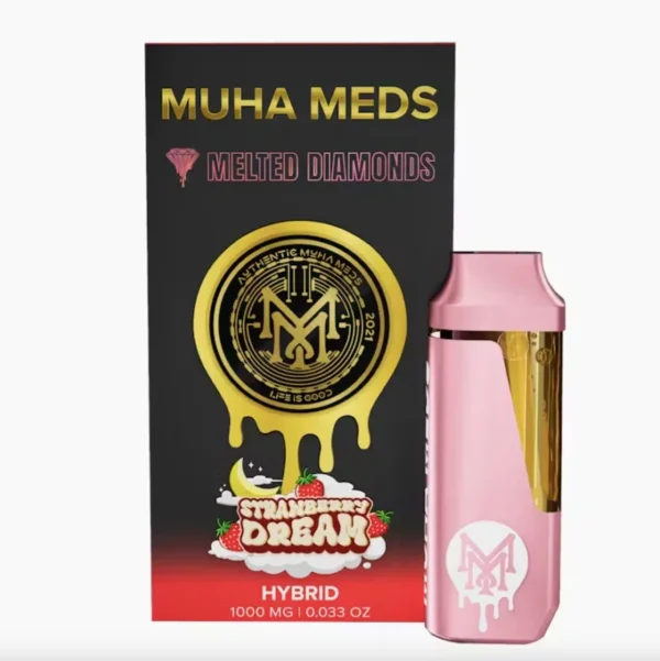 Strawberry Dream (Hybrid): Muha Meds Disposable Vape – 1 Gram Melted Diamonds