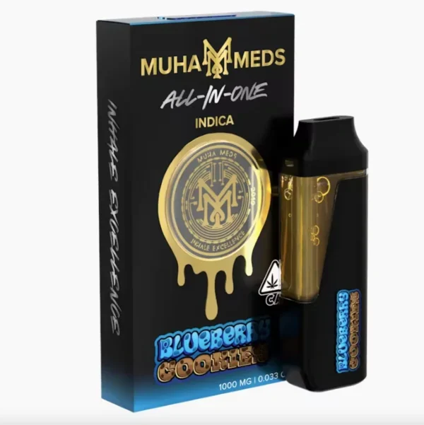 Blueberry Cookies (Indica): Muha Meds Disposable Vape – 1 Gram Distillate