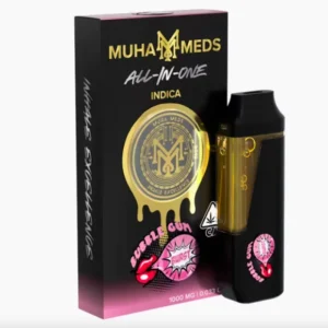 Bubble Gum (Indica): Muha Meds Disposable Vape – 1 Gram Distillate