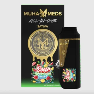 Sour Watermelon Squirt (Sativa): Muha Meds Disposable Vape – 1 Gram Distillate