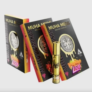 Papaya Live (Indica): Muha Meds Cartridge – 1 Gram Melted Diamonds