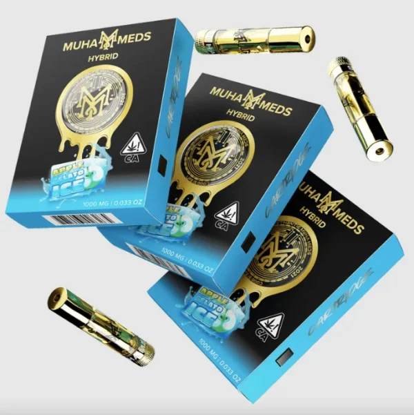 Apple Gelato ICE (Hybrid): Muha Meds Cartridge – 1 Gram Distillate