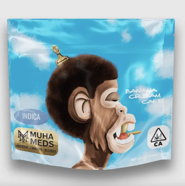 Banana Cream Cake Strain (Indica): Muha Meds Cannabis Flower (Premium) – 3.5 g Weed Pack