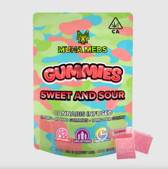 Sweet and Sour (Hybrid): Muha Meds Infused Gummies – 100 Milligrams Edible Pack