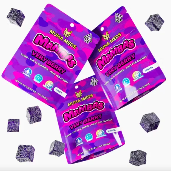 Very Berry (Indica): Muha Meds Infused Gummies – 100 Milligrams Edible Pack - Image 2