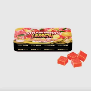 Strawberry Lemon (Sativa): Muha Meds CBG Gummies – 100 Milligrams Edible Pack